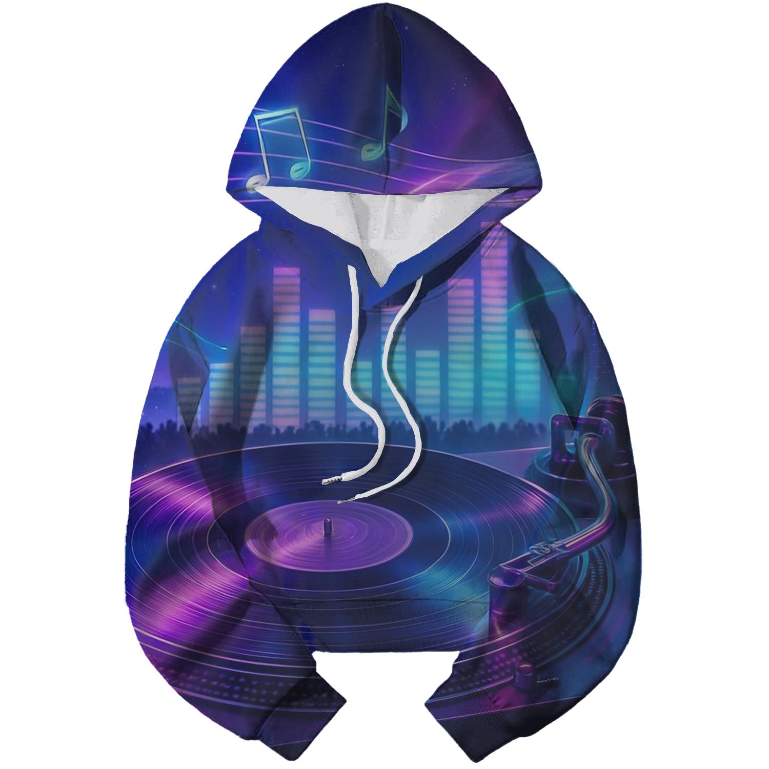 Neon Turntable Aurora printed hoodies