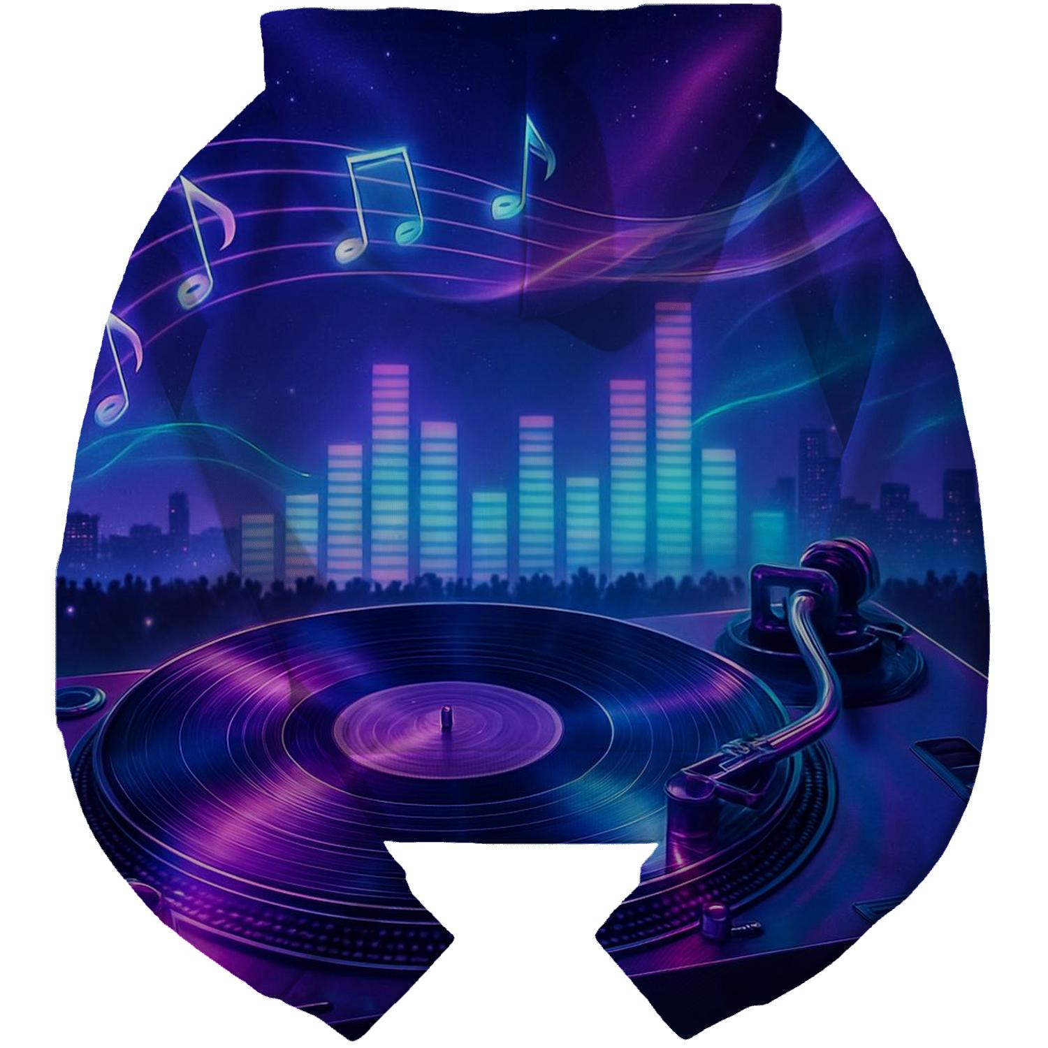 Neon Turntable Aurora printed hoodies