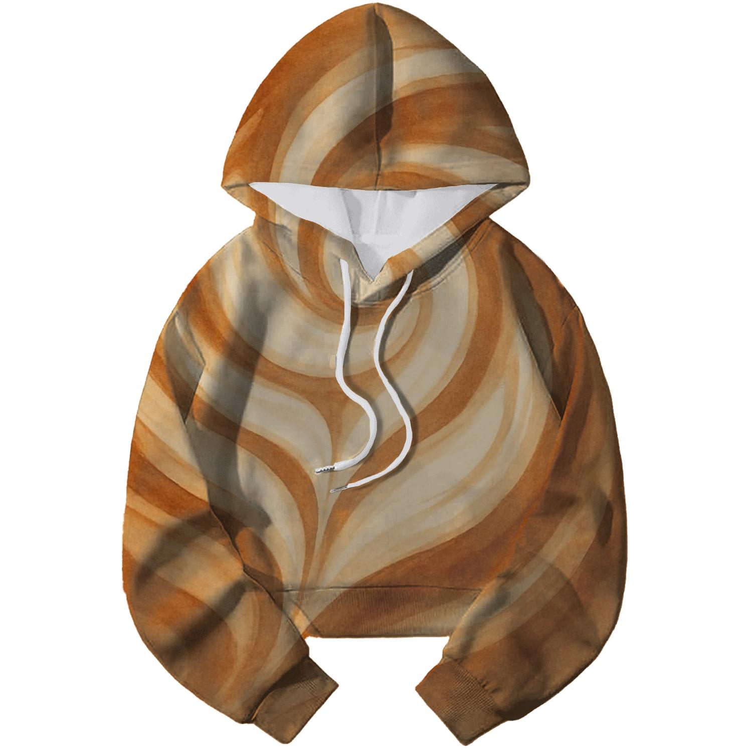 Latte Ribbon Flow graphic hoodies