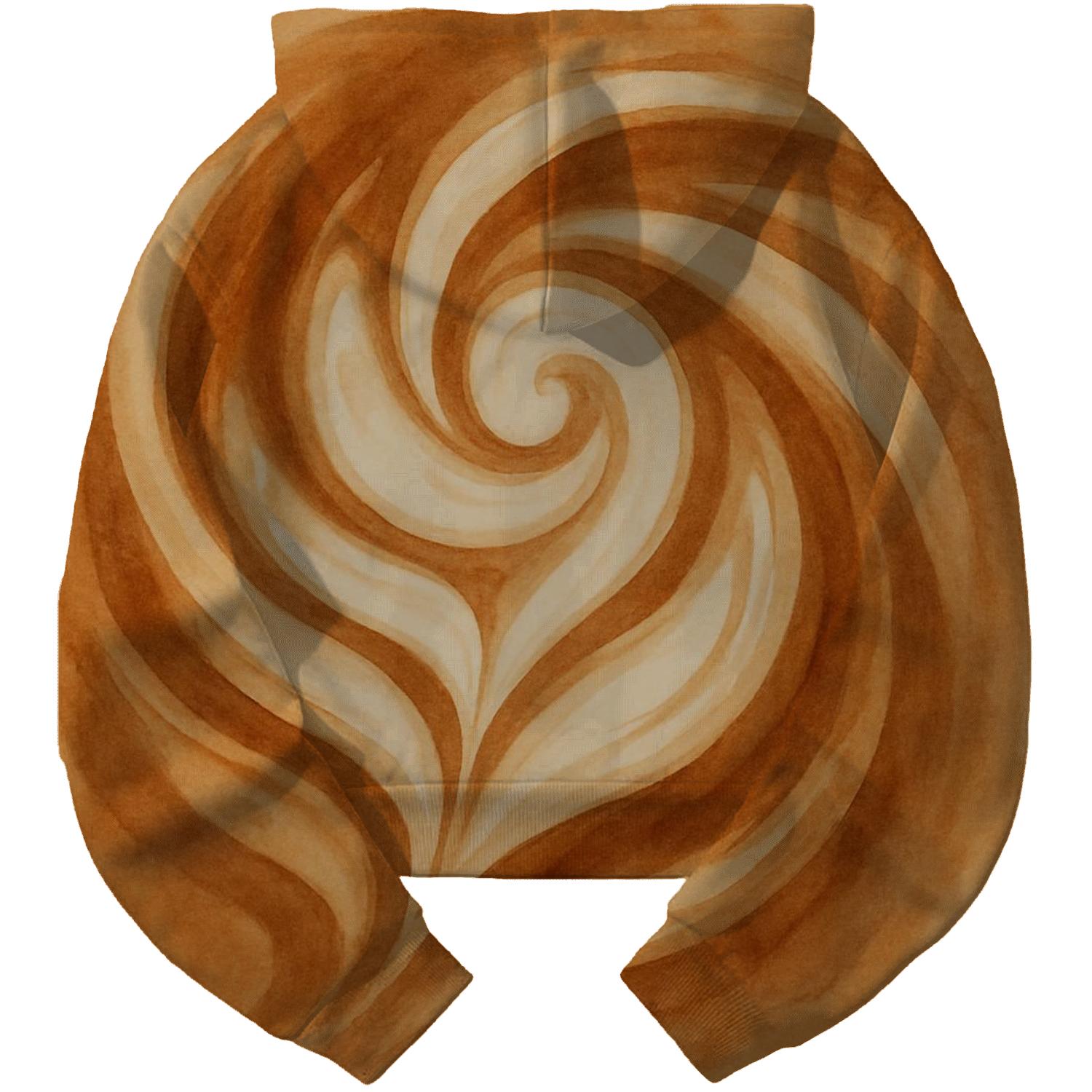 Latte Ribbon Flow graphic hoodies