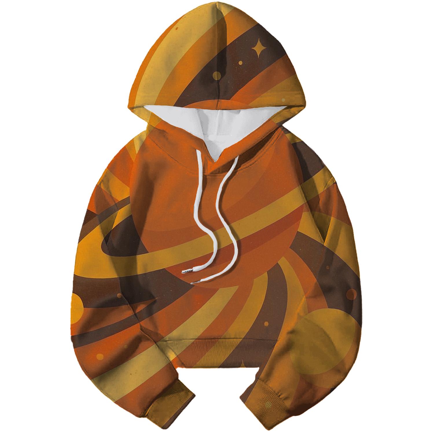 Cosmic Orange Groove lightweight hoodies