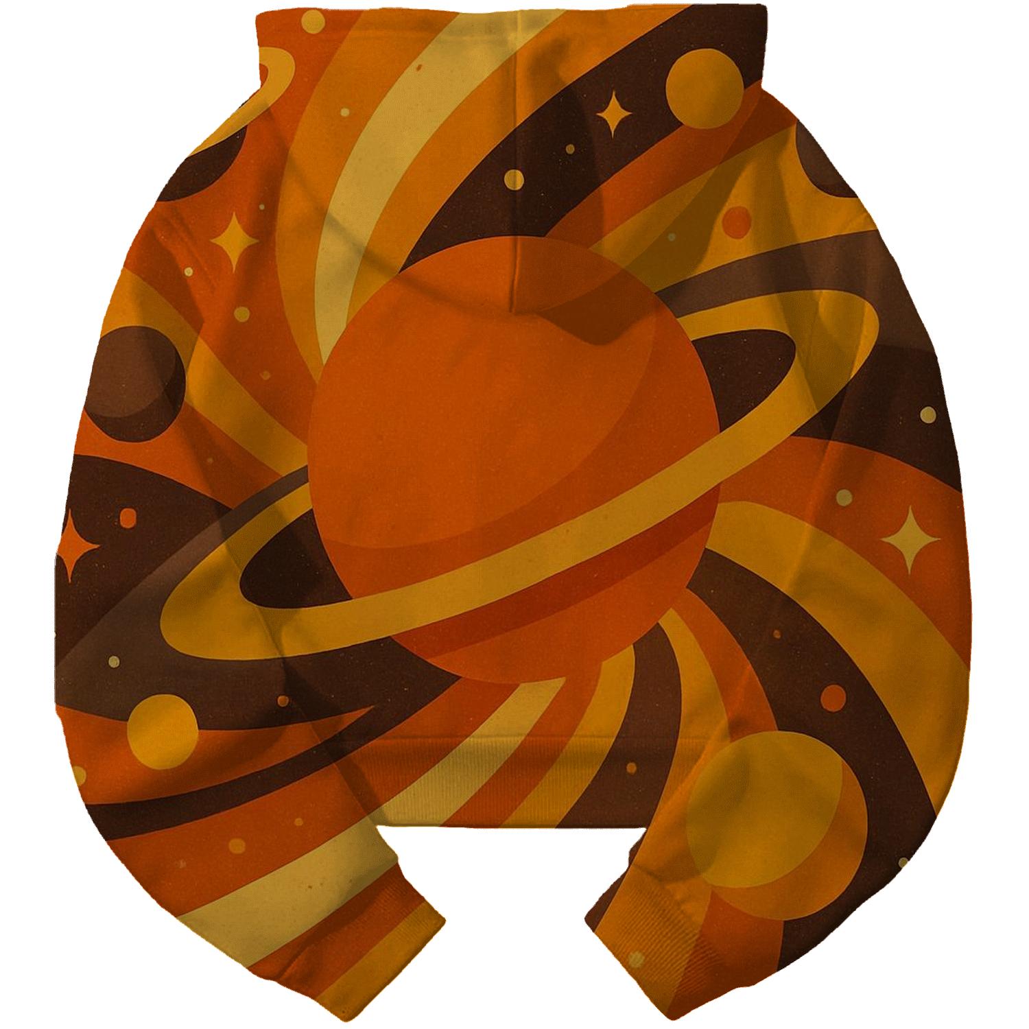 Cosmic Orange Groove lightweight hoodies
