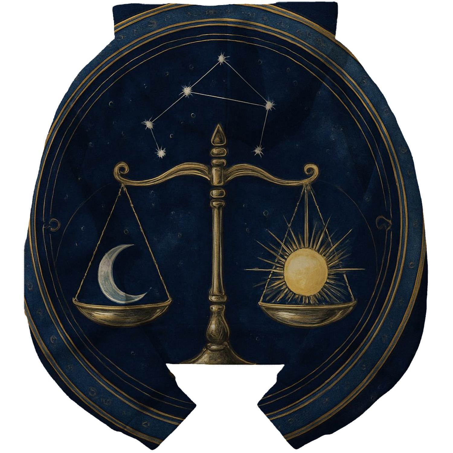 Luminous Libra Balance Chart premium hoodies