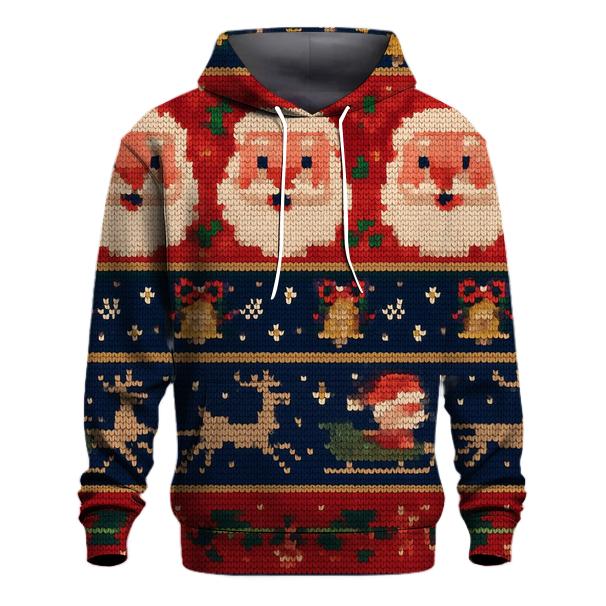 Vintage Santa Sweater Bands Design graphic hoodies
