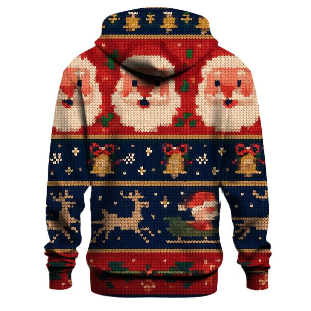 Vintage Santa Sweater Bands Design graphic hoodies