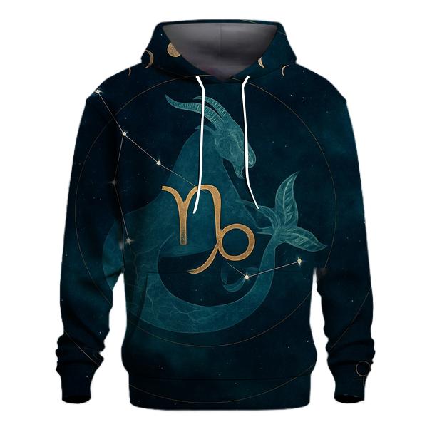 Luminous Capricorn Nebula Goat graphic hoodies