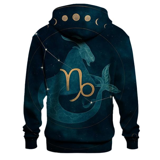 Luminous Capricorn Nebula Goat graphic hoodies