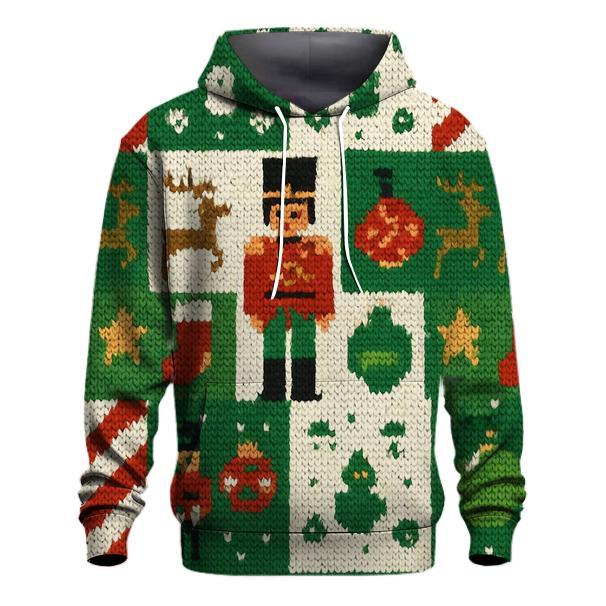 Candy Reindeer Patchwork Design embroidered hoodies