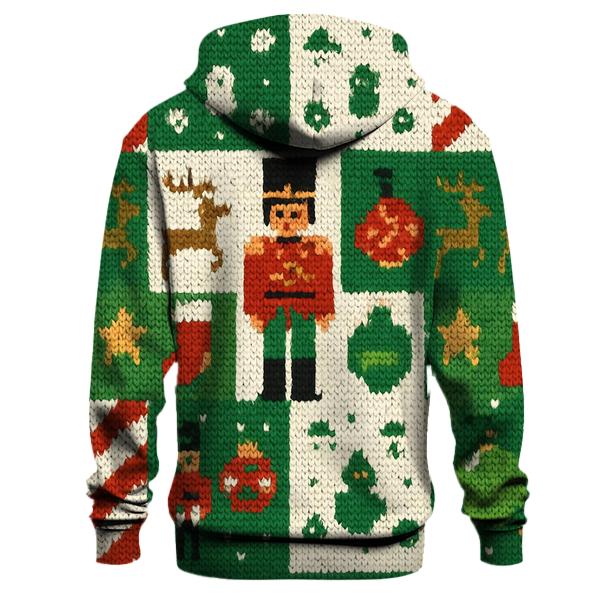 Candy Reindeer Patchwork Design embroidered hoodies