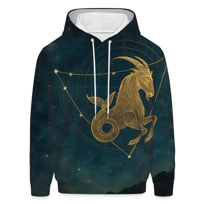 Capricorn Sea Goat Nebula Chart pullover hoodies