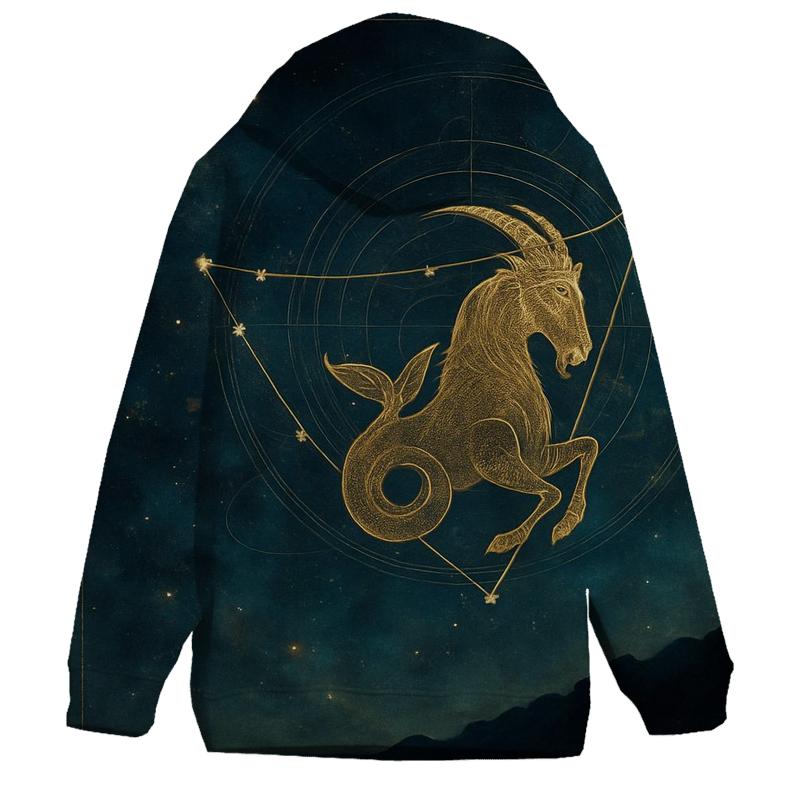 Capricorn Sea Goat Nebula Chart pullover hoodies
