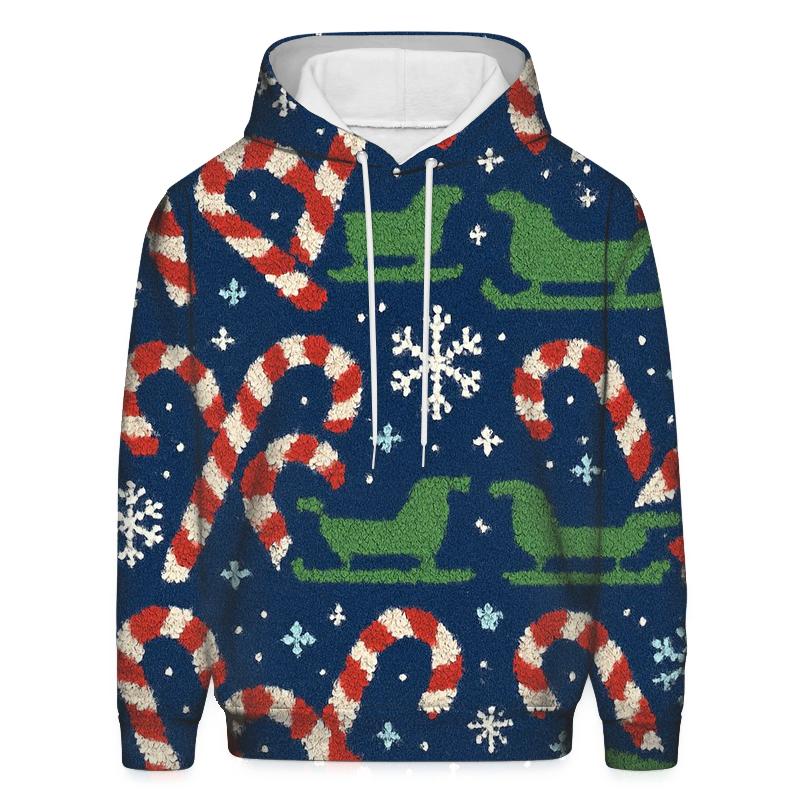 Candy Sleigh Snowfall Bands Design hoodie designs
