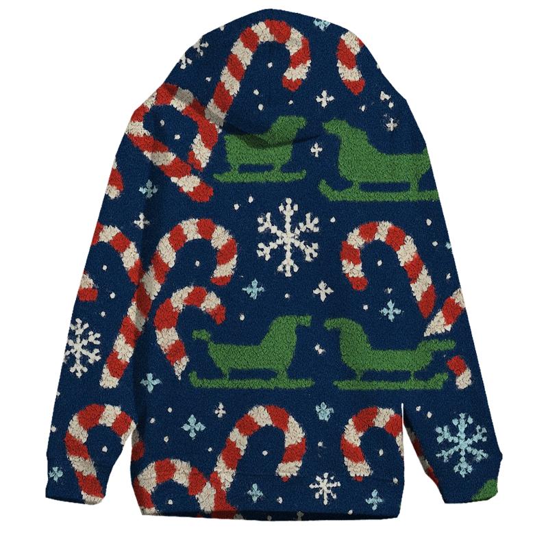 Candy Sleigh Snowfall Bands Design hoodie designs
