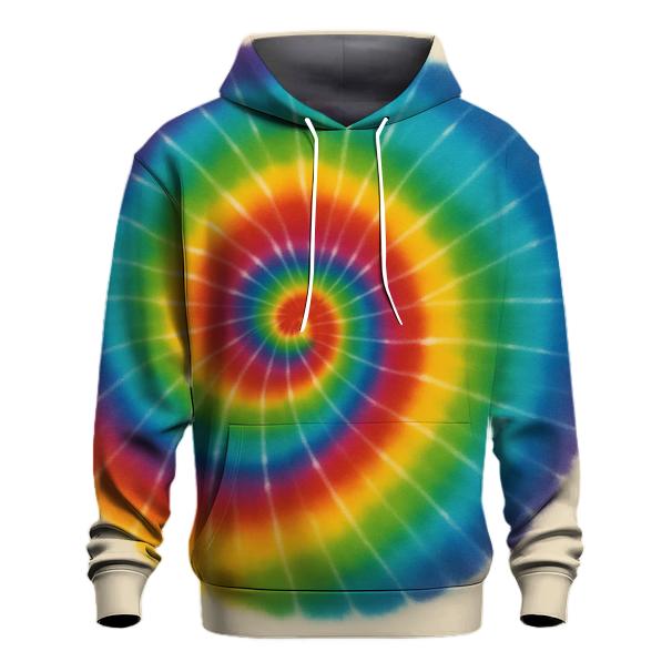 Solar Spiral Burst printed hoodies