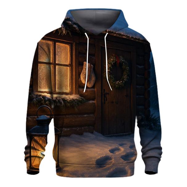 Starlit Cabin Wreath custom hoodies