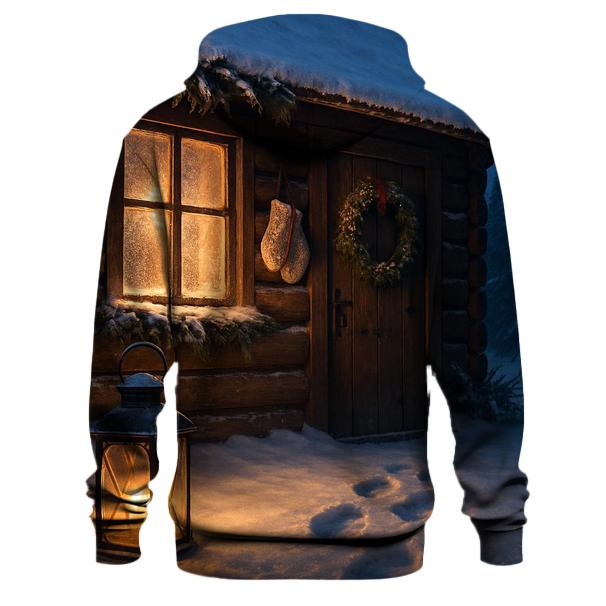 Starlit Cabin Wreath custom hoodies