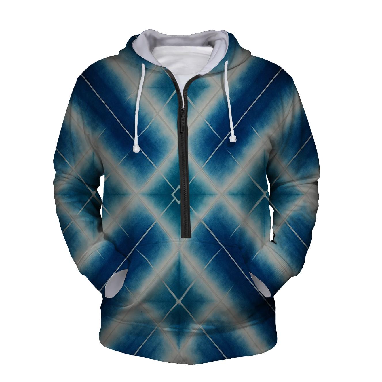 Indigo Arashi Nebula Grid premium hoodies