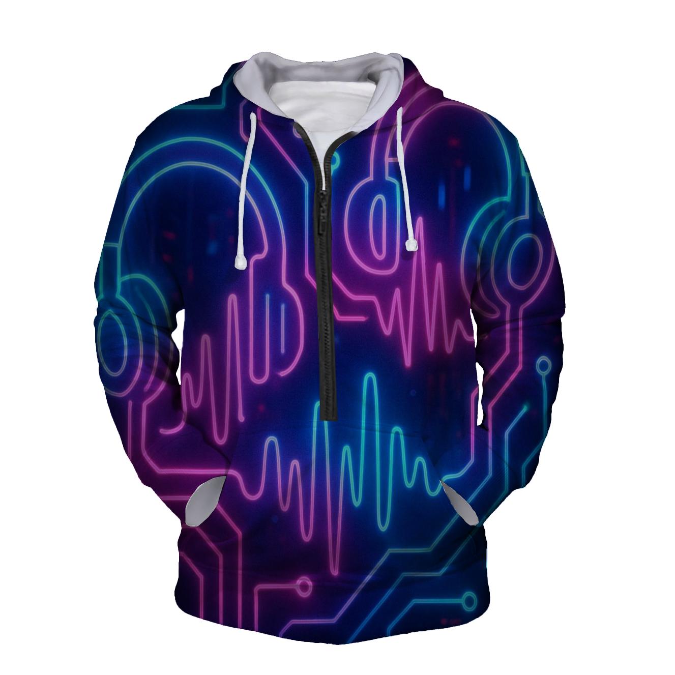 Neon Groove Circuit hoodie styles