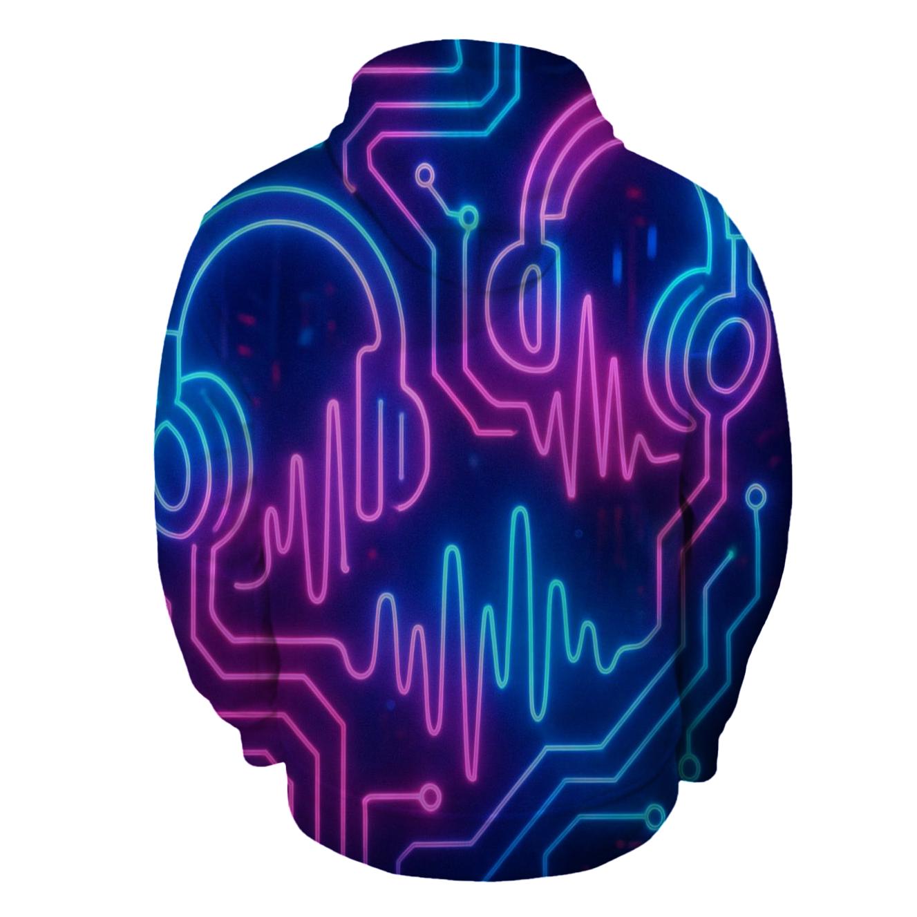 Neon Groove Circuit hoodie styles