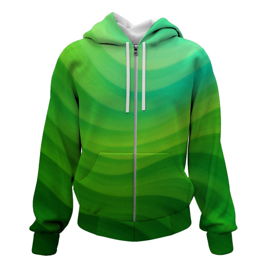 Verdant Wave graphic hoodies