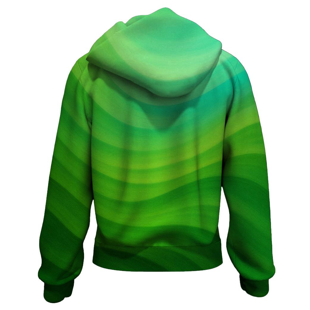 Verdant Wave graphic hoodies