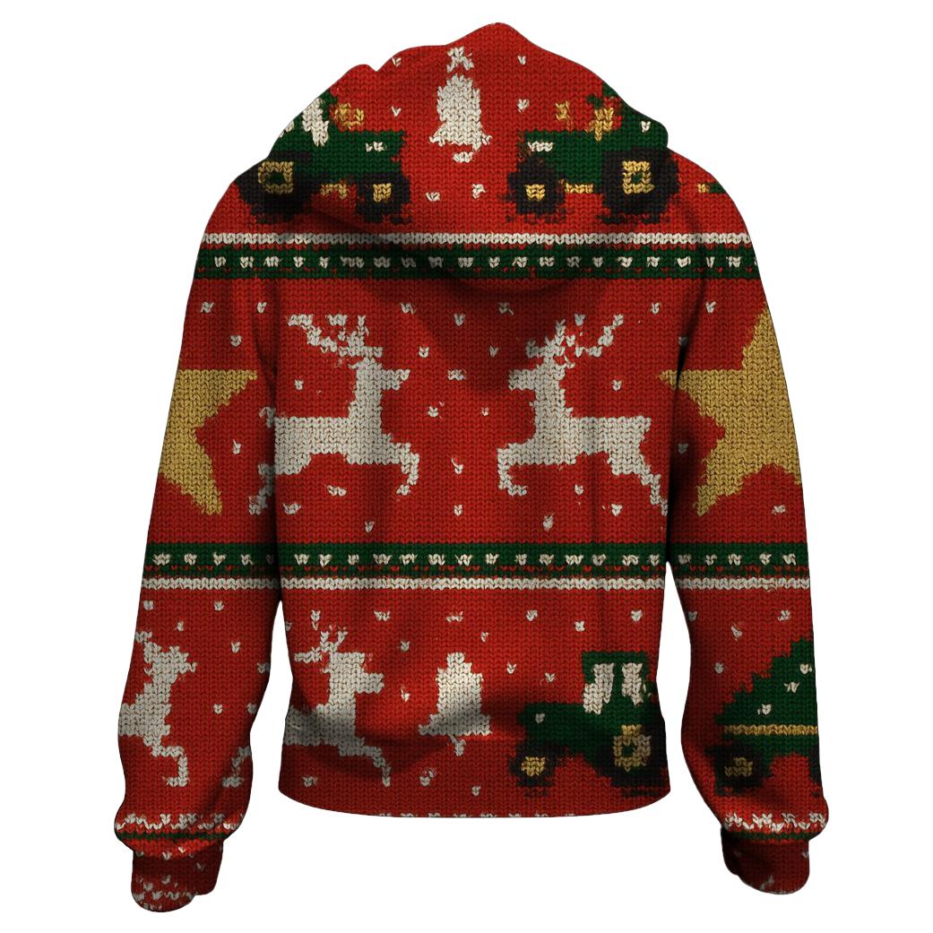 Tinsel Tractor Parade Design printed hoodies