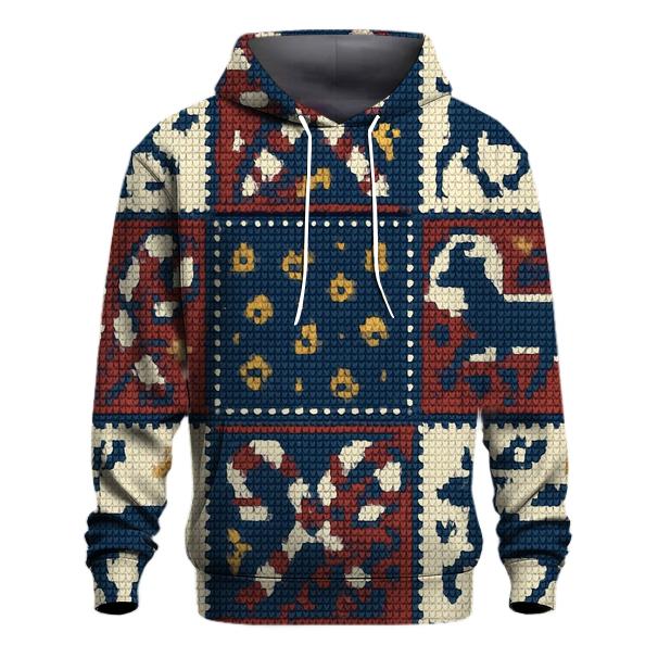Reindeer Jingle Patchwork Design hoodie trends