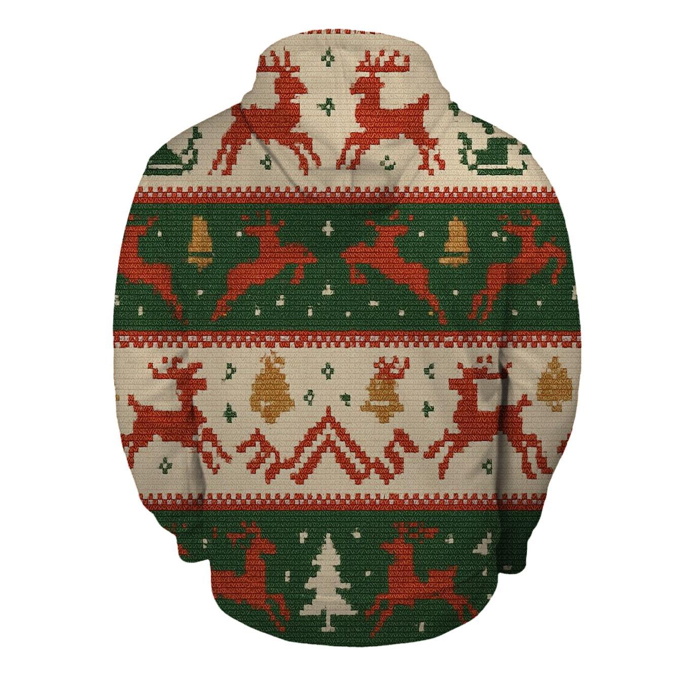 Reindeer Sweater Carousel Design hoodie styles