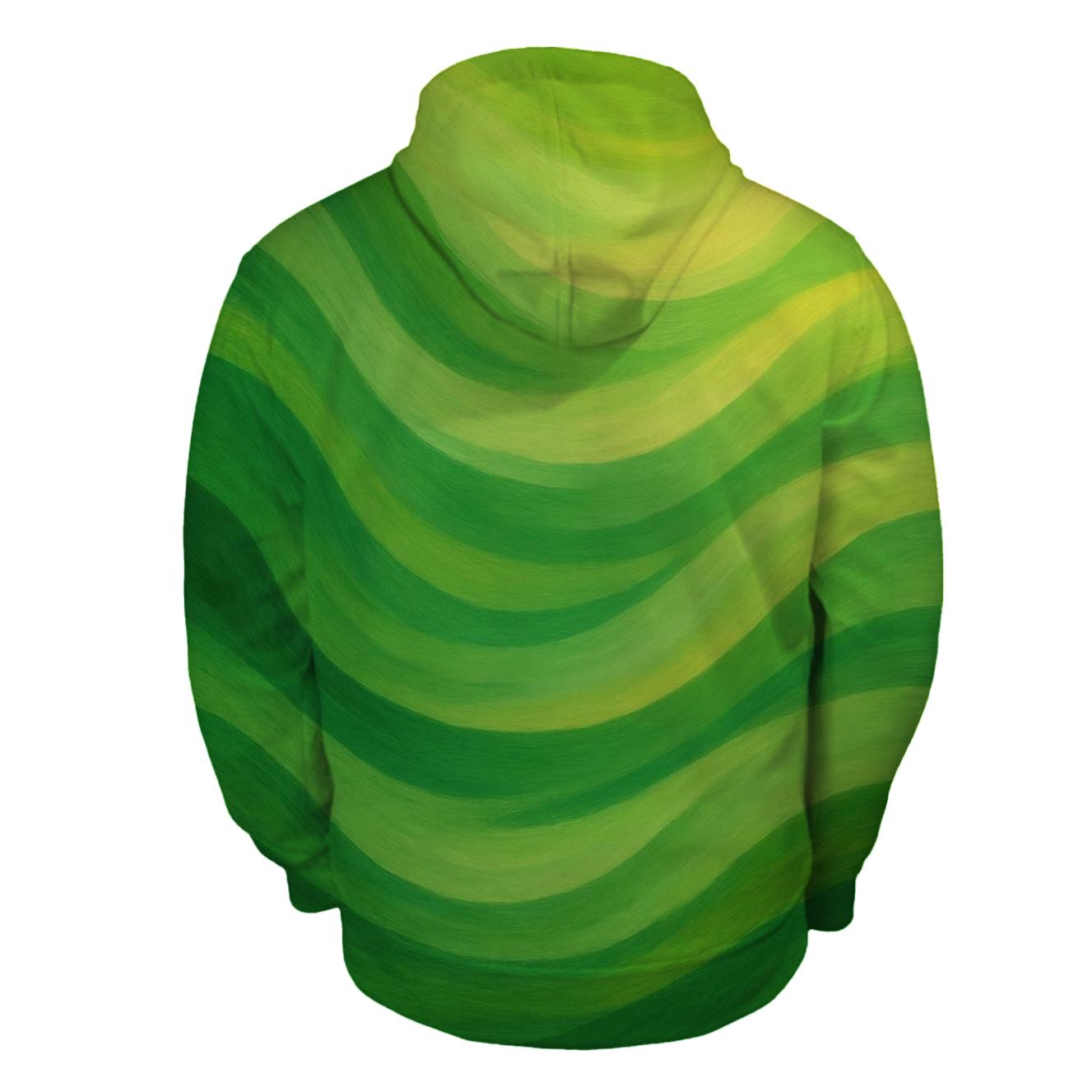 Verdant Wave Blend embroidered hoodies