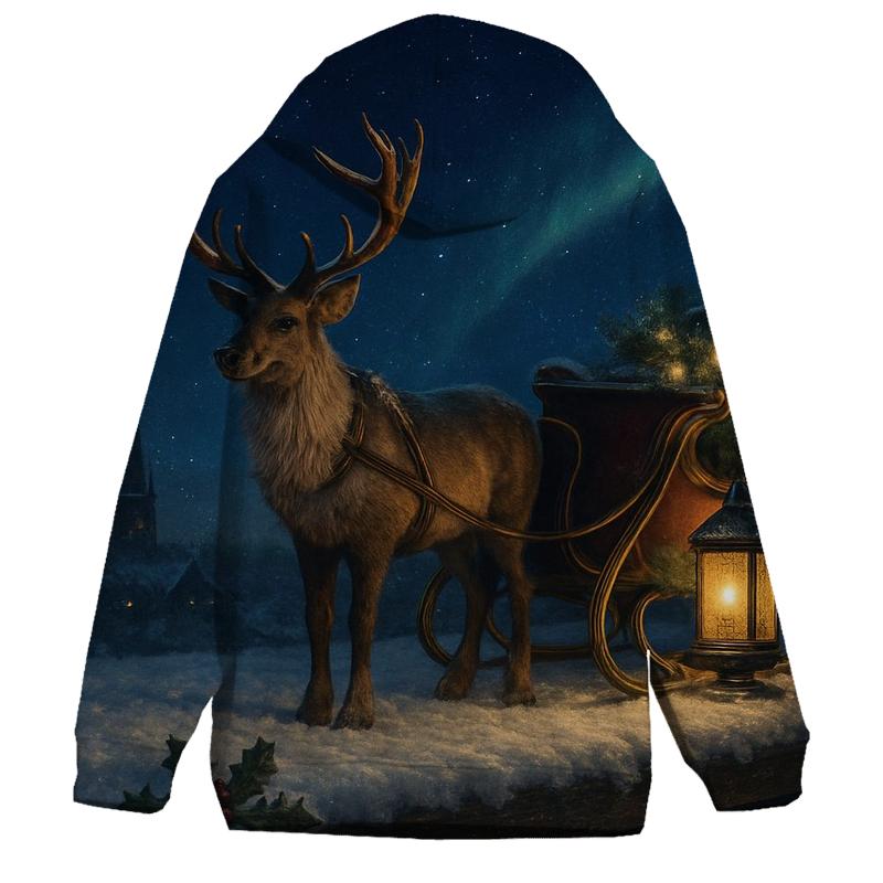 Midnight Sleigh Pause custom hoodies