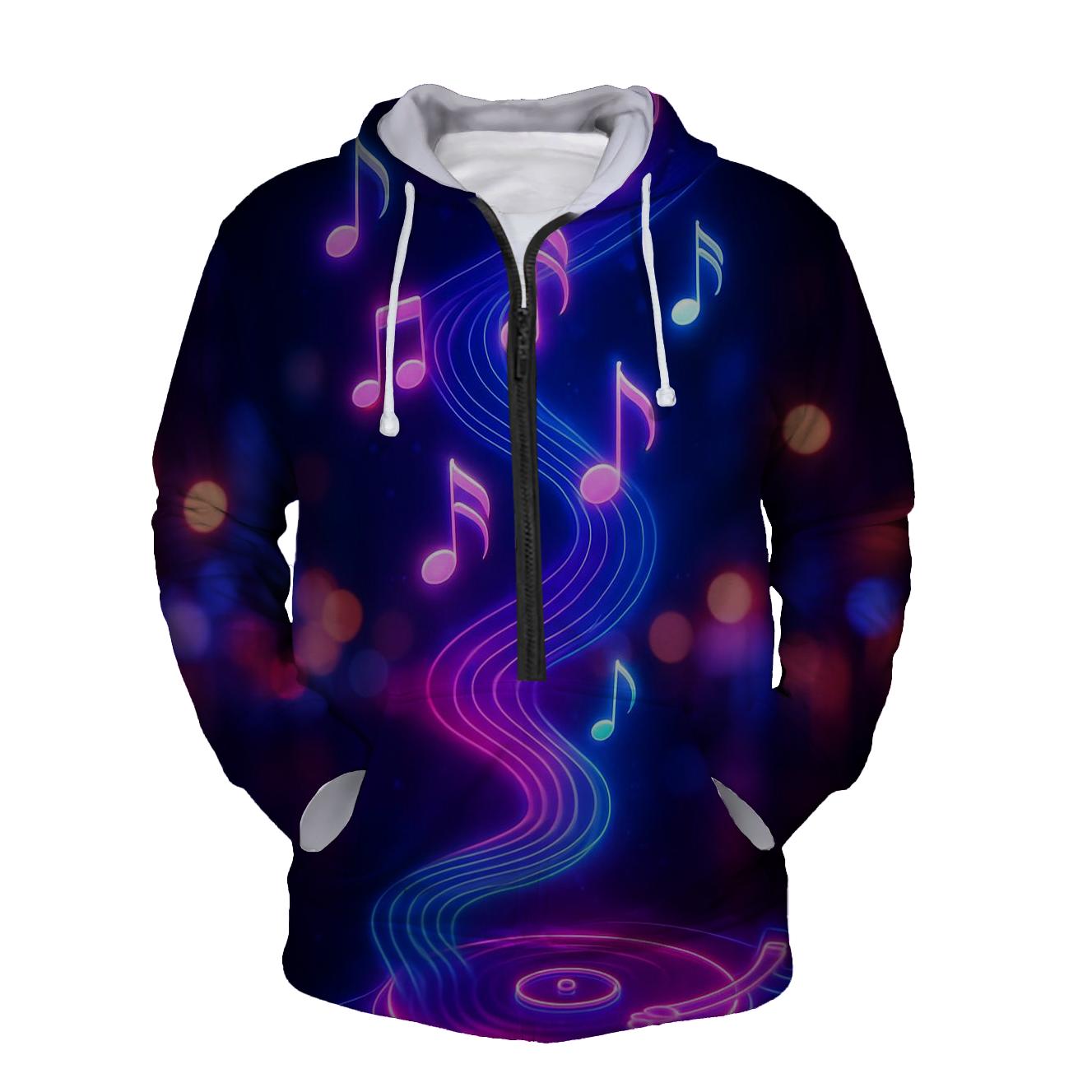 Neon Groove Cascade hoodies fashion