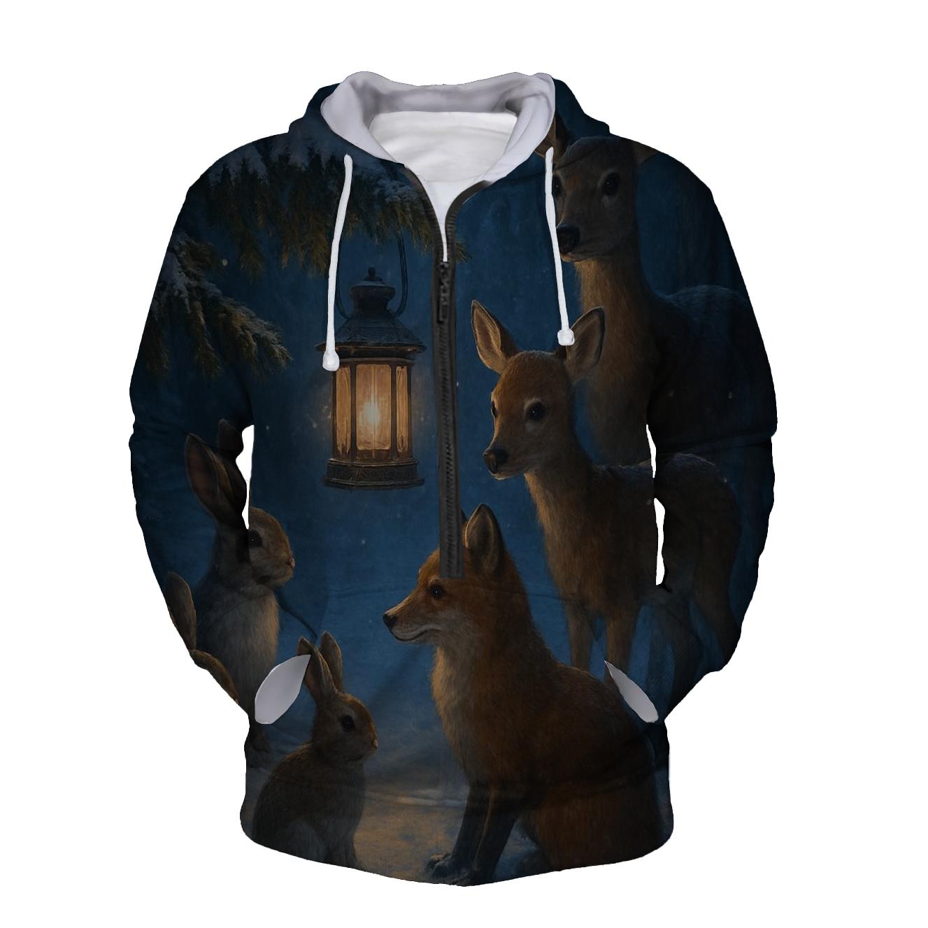 Sugarplum Whispers In Winter Woods printed hoodies