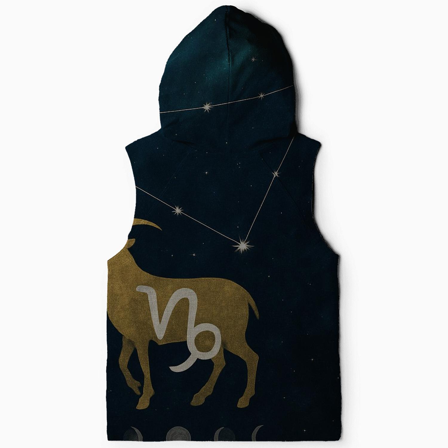 Aurora Capricorn Celestial Chart graphic hoodies