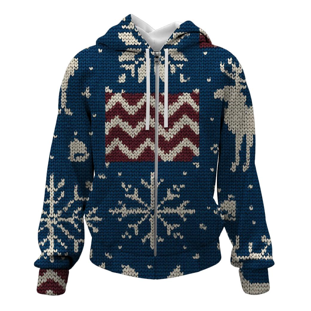 Elk Sweater Patchwork Design hoodie trends