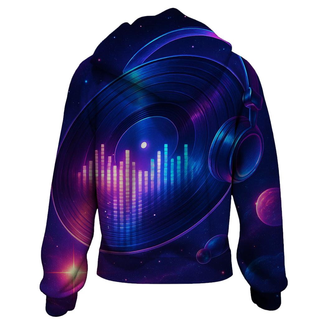 Cosmic Vinyl Odyssey pullover hoodies