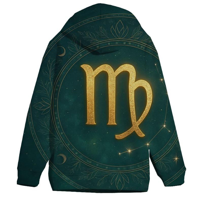 Virgo Starlit Earth Mandala graphic hoodies
