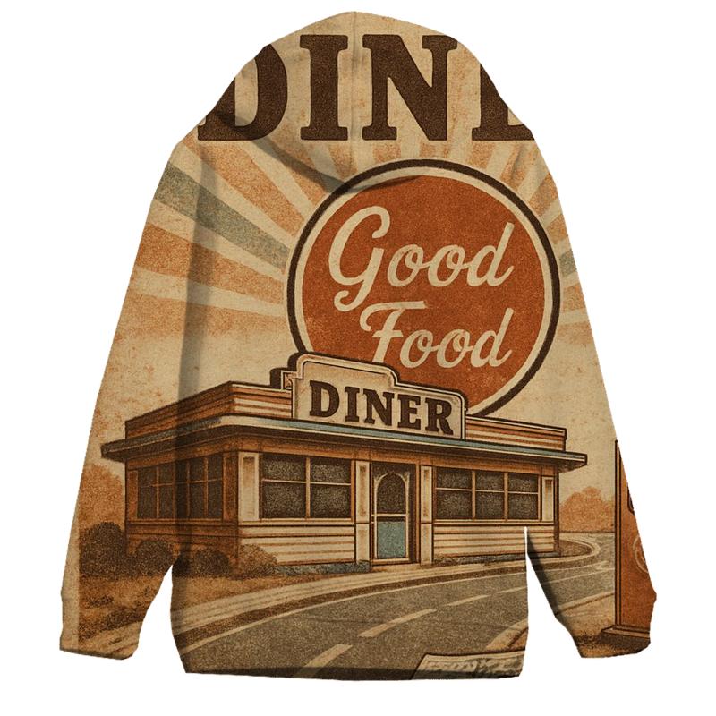 Sunset Route 66 Roadside Diner Poster custom hoodies