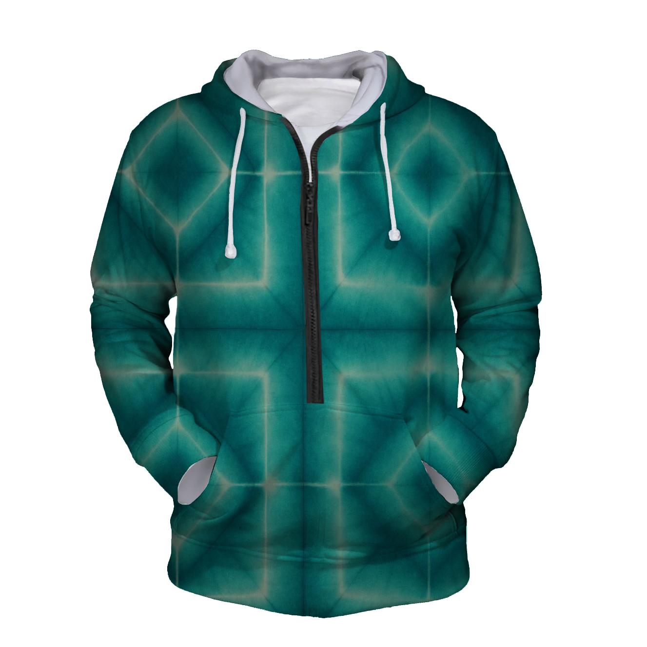 Solar Itajime Grid lightweight hoodies