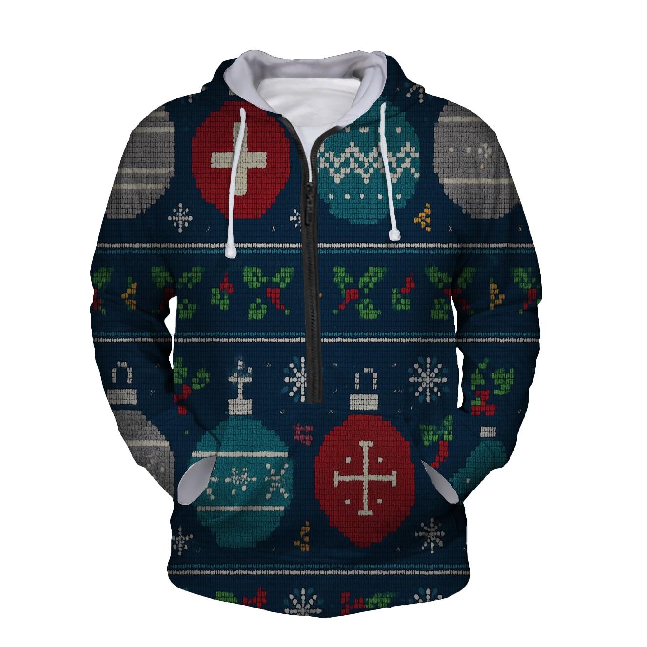 Ornament Patchwork Snowband Design graphic hoodies