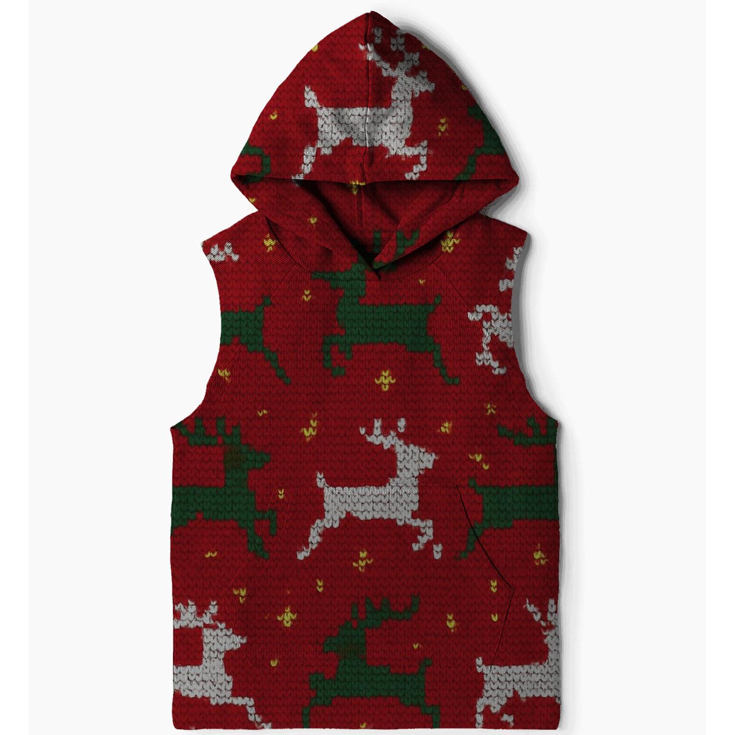 Stitched Santa Sleigh Bands Design hoodie designs