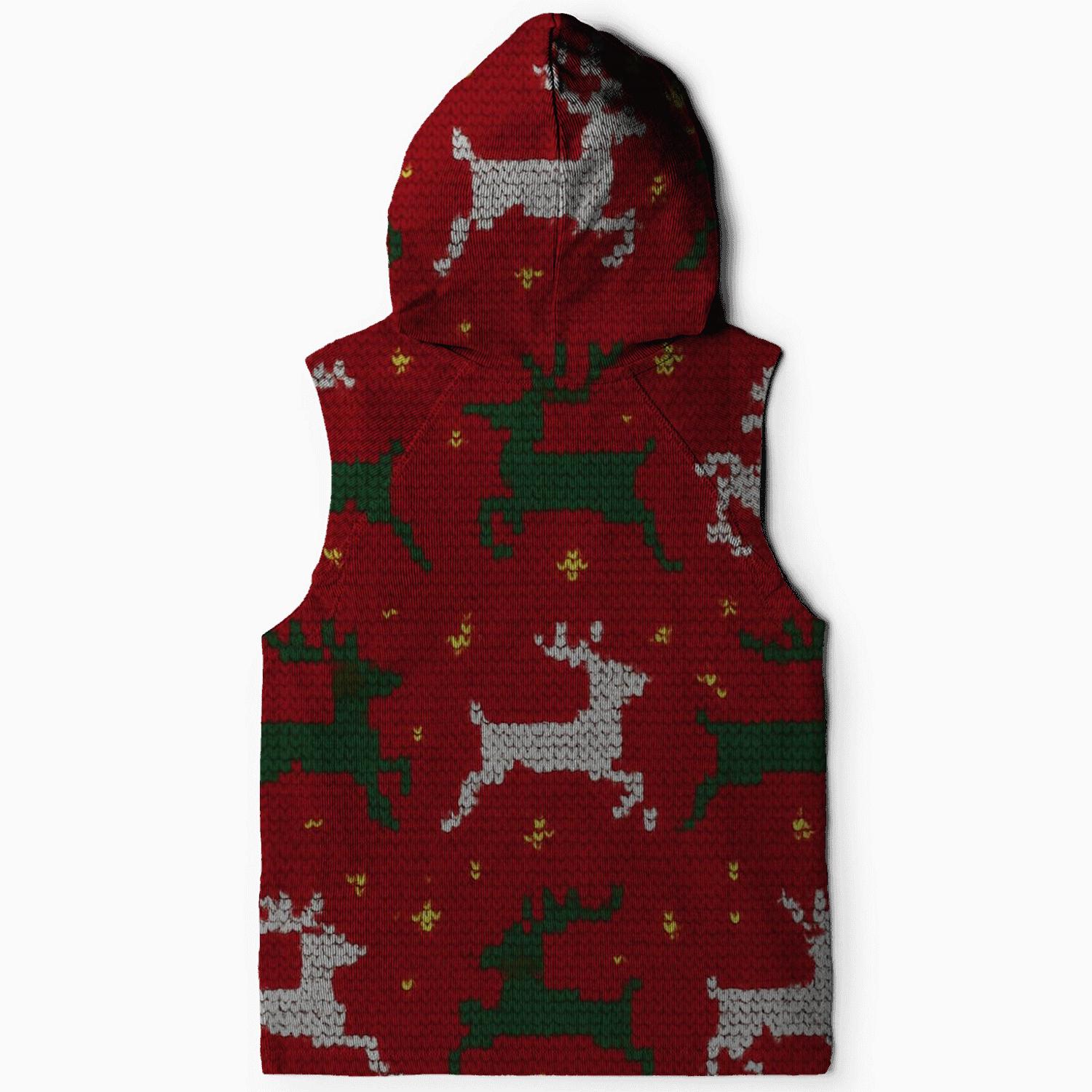 Stitched Santa Sleigh Bands Design hoodie designs