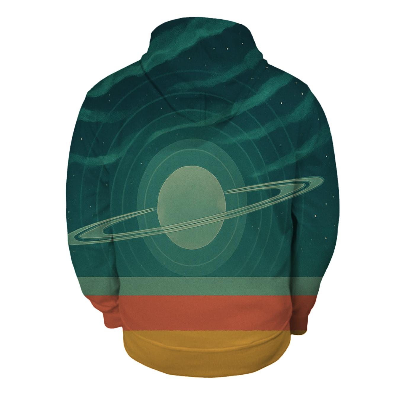 Auroral Ring Plane Tapestry pullover hoodies