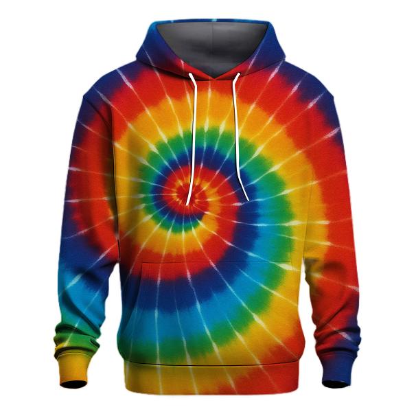 Spiral Rainbow Whorl embroidered hoodies