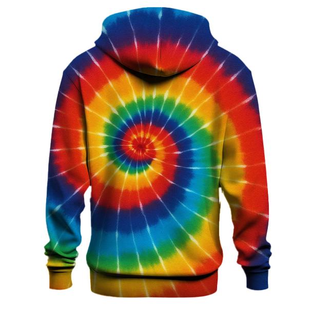 Spiral Rainbow Whorl embroidered hoodies
