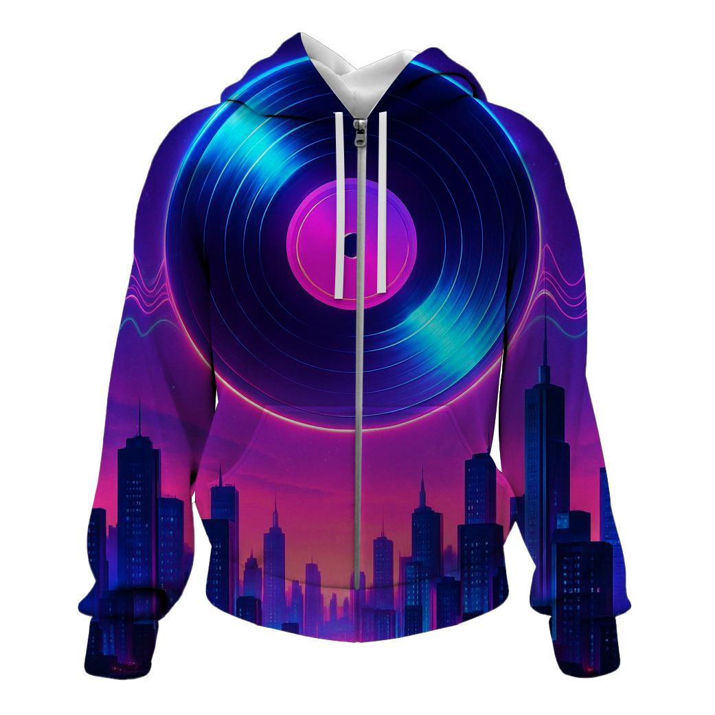 Neon Vinyl Dreamscape designer hoodies