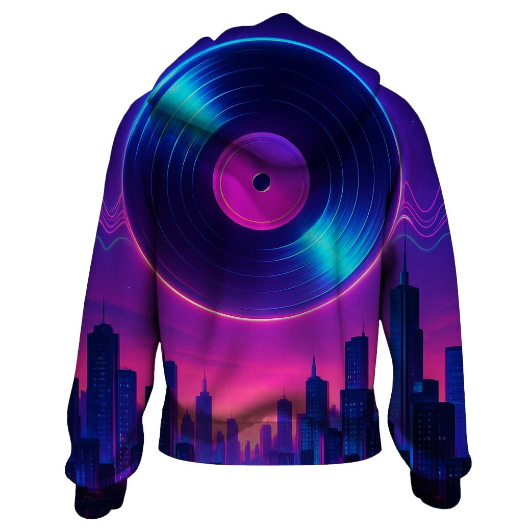 Neon Vinyl Dreamscape designer hoodies