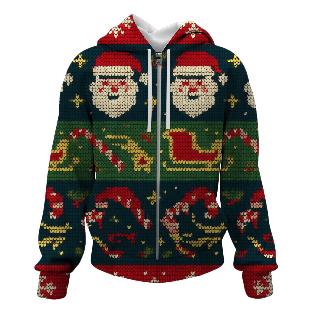 Cosmic Santa Sweater Design heavyweight hoodies