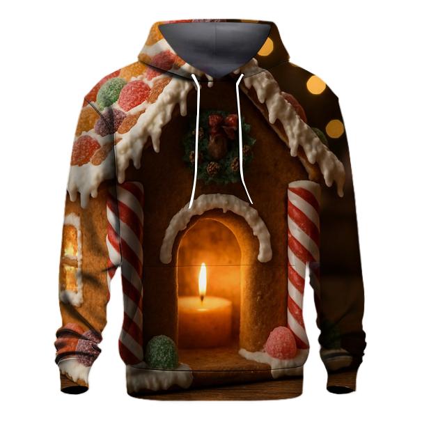 Gingerbread Cottage In Candlelight Glow hoodie styles