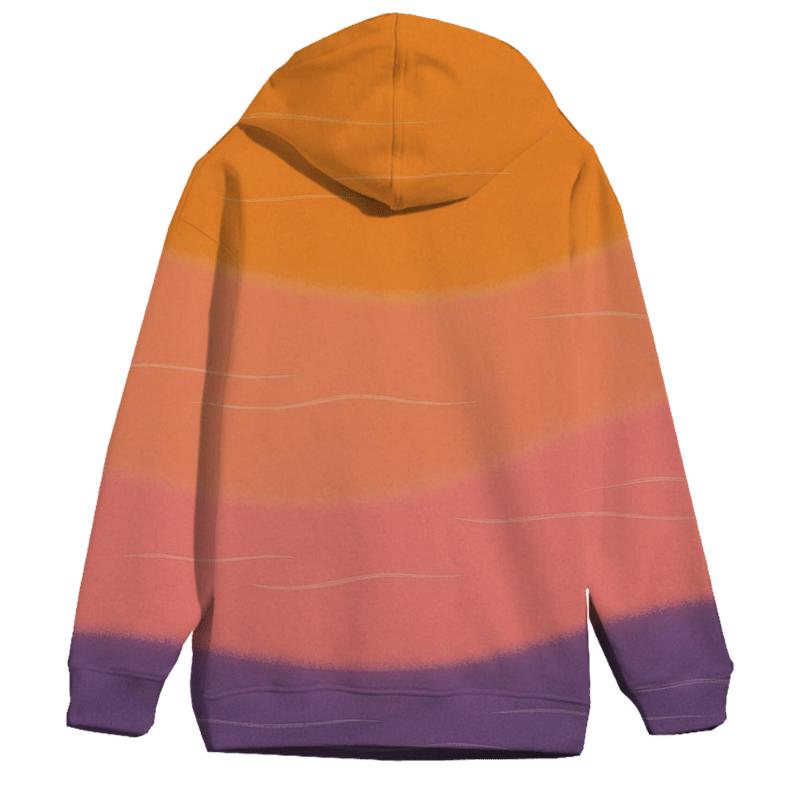 Sunset Ripple custom hoodies