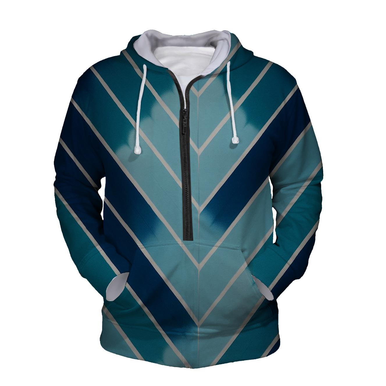 Indigo Arashi Diagonal hoodie styles
